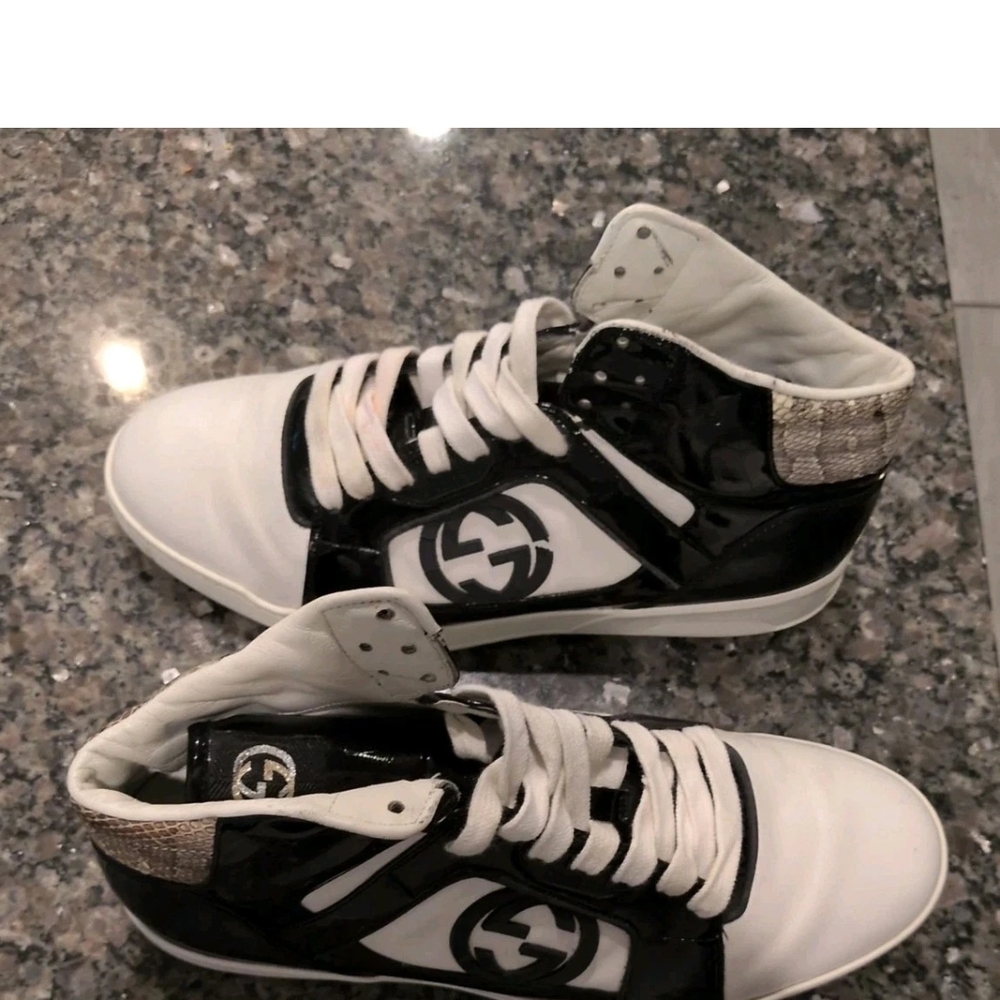 Gucci Black and White Athletic Shoes - Picture 4 of 15